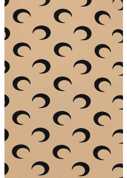 Topuri MARINE SERRE Long-sleeve Top with iconic all-over contrasting moon logo print TAN Femei (BM 15340780) 3