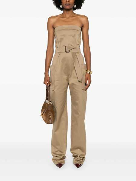 Salopete Saint Laurent Saint Laurent Cotton Gabardine Jumpsuit Beige Femei (BM 15344080) 2