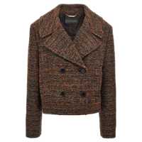 Paltoane Alberta Ferretti Bouclé Double-Breasted Short Coat Femei