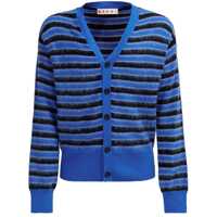 Pulovere Marni Blue And Black Wool Knitwear Barbati