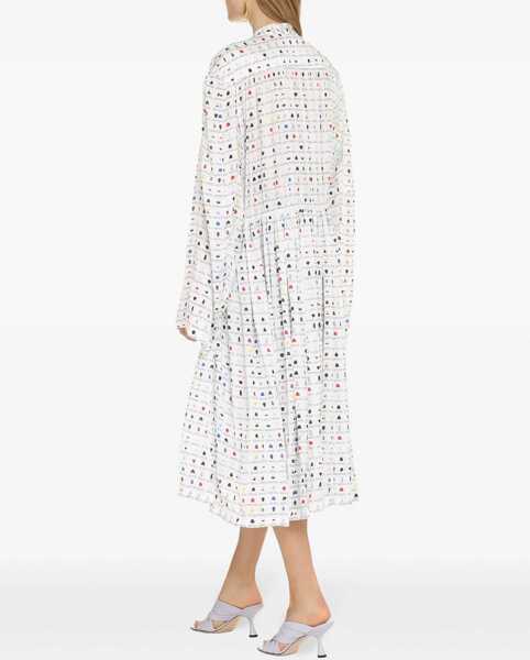 Rochii casual Balenciaga Paper Crush Floral Dress WHITE Femei (BM 15361111) 3