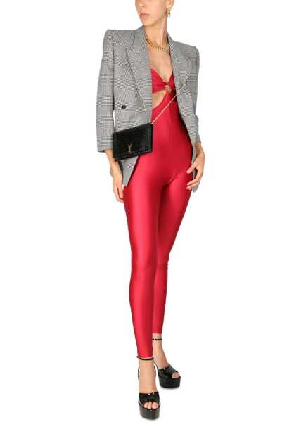 Salopete Saint Laurent V-Neck Jumpsuit RED Femei (BM 15361135) 2