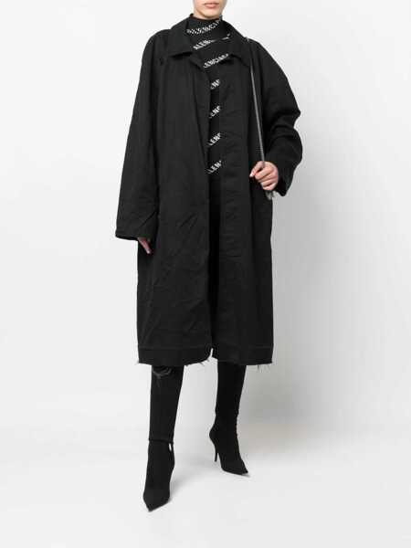 Trenciuri Balenciaga Oversize Carcoat BLACK Femei (BM 15361138) 2