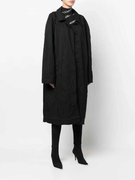 Trenciuri Balenciaga Oversize Carcoat BLACK Femei (BM 15361138) 3