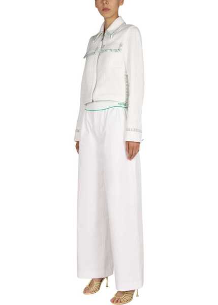 Pantaloni casual Bottega Veneta Cotton Twill Trousers WHITE Femei (BM 15361396) 2