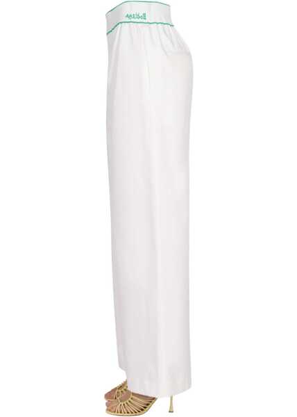 Pantaloni casual Bottega Veneta Cotton Twill Trousers WHITE Femei (BM 15361396) 3