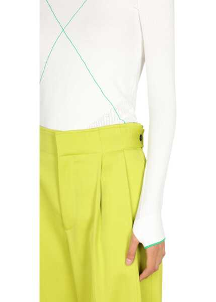 Pulovere Bottega Veneta Contrasting Seams Sweater WHITE Femei (BM 15361399) 4
