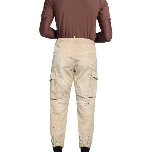 Pantaloni DSQUARED2 Dsquared2 Cotton Cargo Pants Beige Barbati (BM 15361507) 3