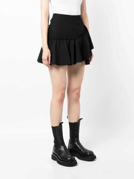 Fuste MSGM Msgm Ruffle-Detailing High-Waist Skirt Black Femei (BM 15368968) 3