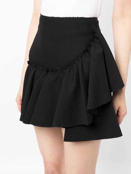 Fuste MSGM Msgm Ruffle-Detailing High-Waist Skirt Black Femei (BM 15368968) 5