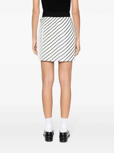 Fuste MSGM Msgm Polka Dot Pleated Mini Skirt WHITE Femei (BM 15368971) 4