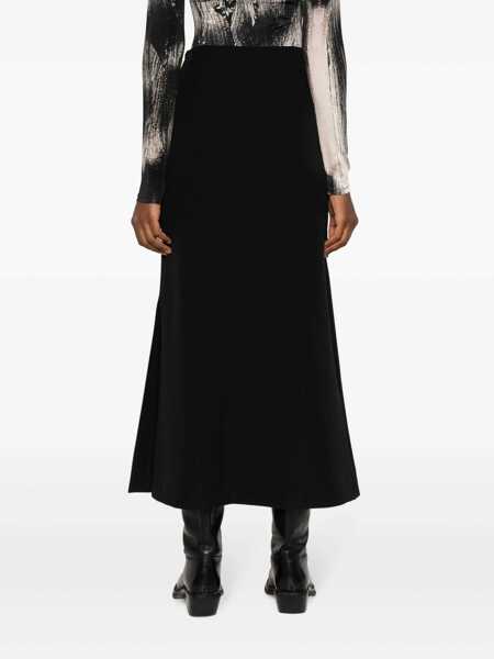Fuste MSGM Msgm Knot-Detail A-Line Midi Skirt Black Femei (BM 15369073) 4