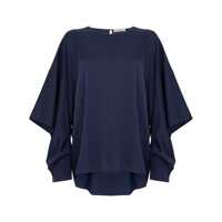 Bluze D.Exterior Blue Blouse With Open Sleeves Femei