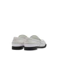Mocasini Miu Miu Dama - Mocasini Miu Miu Miu Miu Logo-Plaque Leather Loafers White Femei (BM 15370723) - B-mall.ro