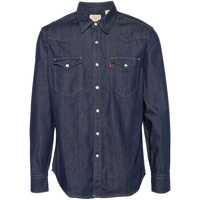 Camasi de blugi Levi'S Cotton Washed Denim Shirt In Dark Blue Barbati