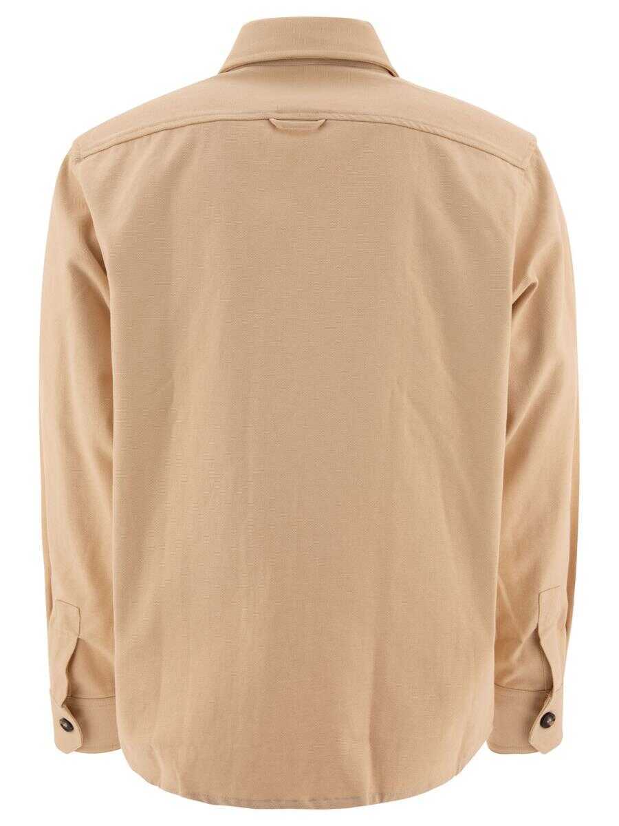 Geci A.P.C. A.P.C. Basile Overshirt Beige Barbati (BM 15379588) 2