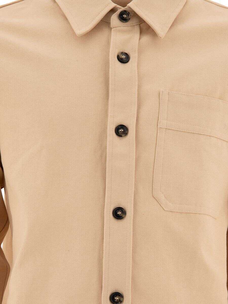 Geci A.P.C. A.P.C. Basile Overshirt Beige Barbati (BM 15379588) 3