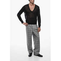 Pulovere casual pentru Barbati pagina 6 - Pulovere casual CORNELIANI Trend V-Neck Linen Blend Pullover Black Barbati (BM 15388603) - B-mall.ro