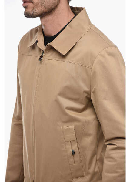 Camasi casual CORNELIANI Id Zipped Overshirt With Logoed Buttons Beige Barbati (BM 15388660) 3