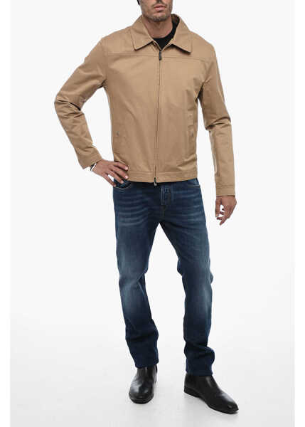 Camasi casual CORNELIANI Id Zipped Overshirt With Logoed Buttons Beige Barbati (BM 15388660) 4