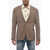 CORNELIANI Halflined Hopsack Blazer Beige