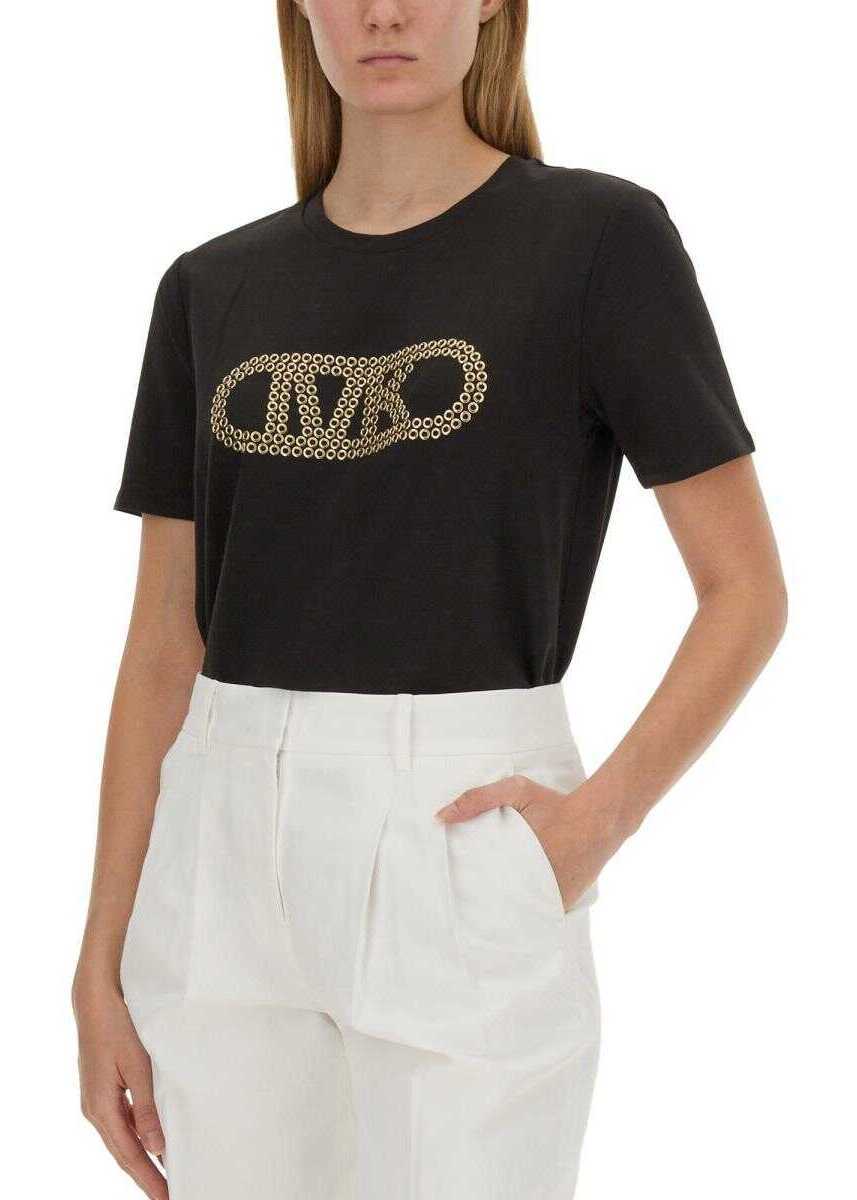 Tricouri Michael Kors Michael Kors T-Shirt With Logo Black Femei (BM 15388683) 4