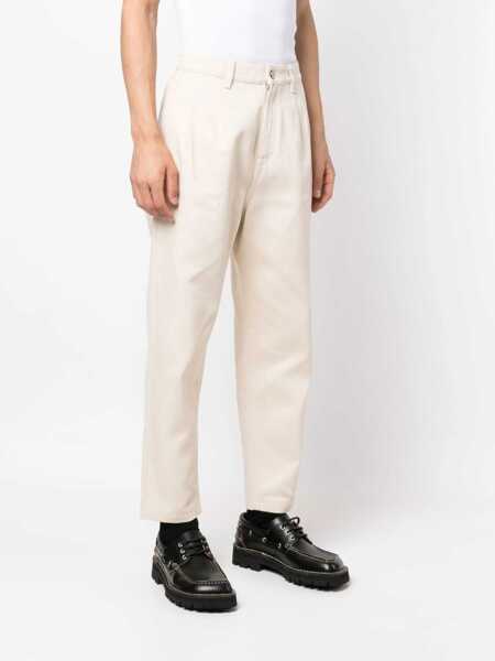 Pantaloni casual Fendi Low-Crotch Cropped Pants With Pleats White Barbati (BM 15388948) 3