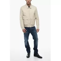 Camasi CORNELIANI pentru Barbati - Camasi casual CORNELIANI Zipped Overshirt With Flap Pockets Beige Barbati (BM 15389038) - B-mall.ro