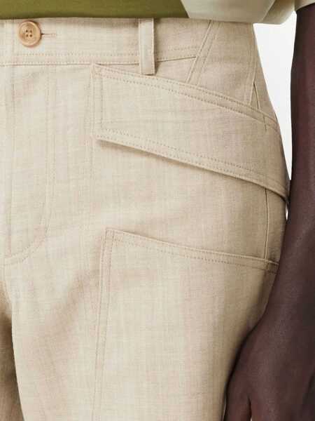 Pantaloni scurti Burberry Grain De Poudre Wool Bermuda Shorts BEIGE Barbati (BM 15389173) 5
