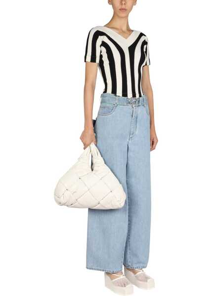 Bluze Bottega Veneta Striped Pattern Top BLACK Femei (BM 15389176) 2