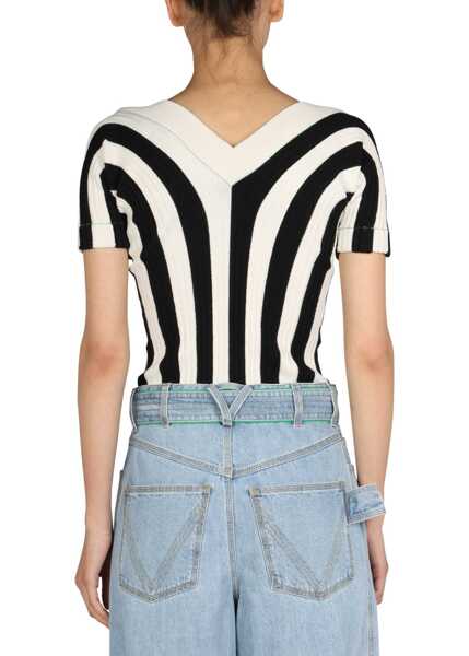 Bluze Bottega Veneta Striped Pattern Top BLACK Femei (BM 15389176) 3