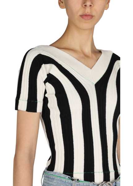 Bluze Bottega Veneta Striped Pattern Top BLACK Femei (BM 15389176) 4