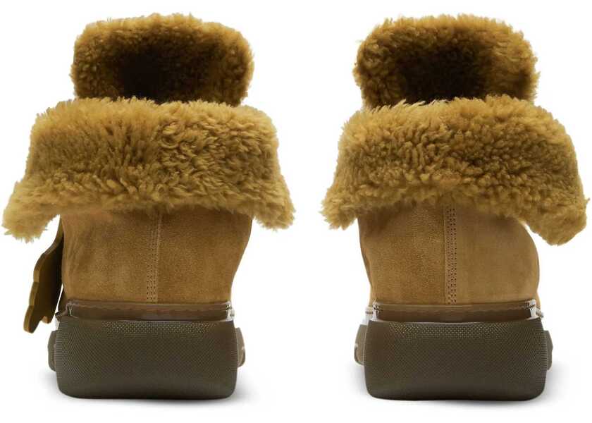 Ghete Burberry Chunky Sole Shearling Boots Beige Barbati (BM 15389332) 4