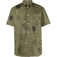Camasi casual Short-Sleeved Shirt With Basquiat Pattern Barbati