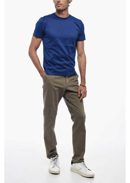 Tricouri CORNELIANI Solid Color Crewneck T-Shirt Blue Barbati (BM 15389650) 3