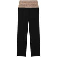 Pantaloni casual Stella McCartney Crystal-Embellished Wool Trousers Femei