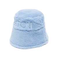 Palarii Patou Logo-Embroidered Fleece Bucket Hat Femei