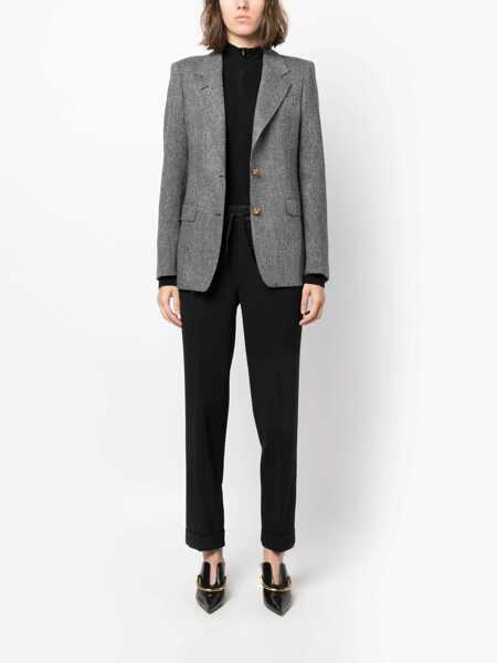 Pantaloni casual P.A.R.O.S.H. P.A.R.O.S.H. Drawstring Straight-Leg Trousers Black Femei (BM 15395578) 2