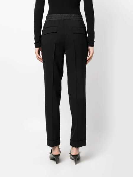 Pantaloni casual P.A.R.O.S.H. P.A.R.O.S.H. Drawstring Straight-Leg Trousers Black Femei (BM 15395578) 4