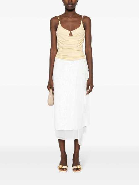 Fuste P.A.R.O.S.H. P.A.R.O.S.H. Sequinned Wrap Midi Skirt White Femei (BM 15395986) 2