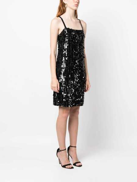 Rochii P.A.R.O.S.H. P.A.R.O.S.H. Sequined Sleeveless Minidress Black Femei (BM 15396037) 3