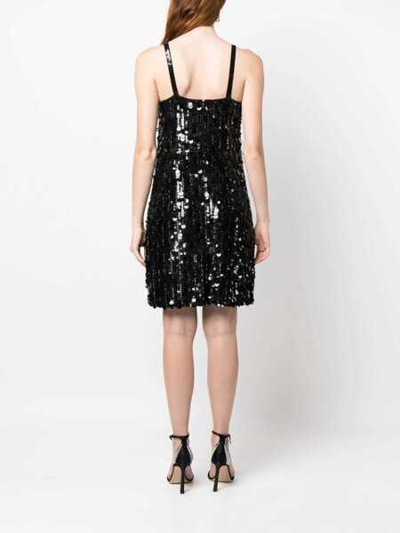 Rochii P.A.R.O.S.H. P.A.R.O.S.H. Sequined Sleeveless Minidress Black Femei (BM 15396037) 4