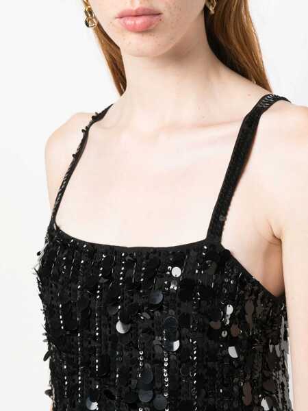Rochii P.A.R.O.S.H. P.A.R.O.S.H. Sequined Sleeveless Minidress Black Femei (BM 15396037) 5