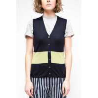 Cardigane La Rose Gilet Cardigan Blue+Green Femei