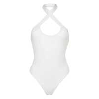 Costume de baie intregi Off-White Halterneck Open-Back Swimsuit Femei