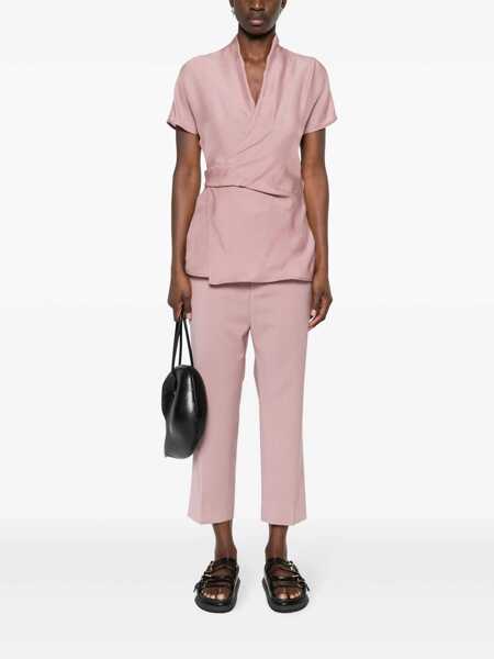 Pantaloni casual Rick Owens Rick Owens Pressed-Creased Wool Trousers DUSTY PINK Femei (BM 15403807) 2