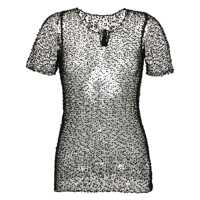 Topuri Maison Margiela Dot-Embroidered Semi-Sheer Top Femei