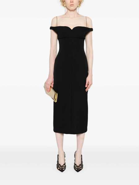Rochii Philosophy Black midi dress Black   Femei (BM 15407161) 2