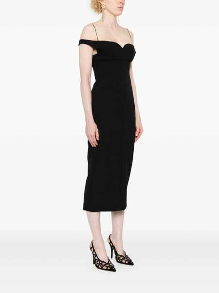 Rochii Philosophy Black midi dress Black   Femei (BM 15407161) 3