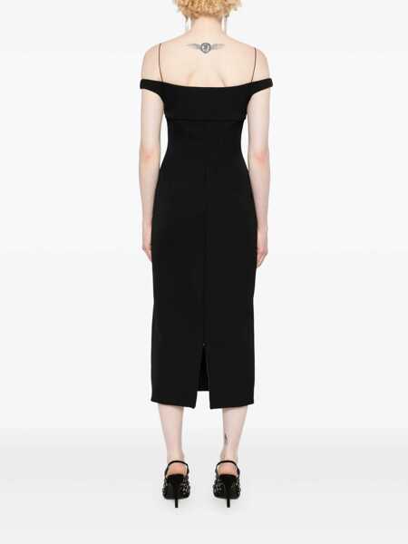Rochii Philosophy Black midi dress Black   Femei (BM 15407161) 4